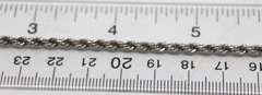 Vintage Sterling Silver Rope Chain Necklace