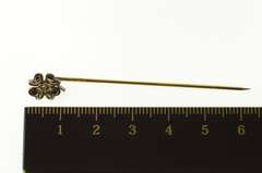 Gold Filled Retro Heart Leaf Clover Shamrock Lucky Pin/Brooch