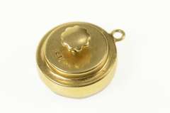 14K Yellow Gold Enamel Spinner Roulette Wheel Gambler Charm/Pendant