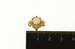 14K Yellow Gold Ornate Natural Opal Sun Slide Bracelet Charm/Pendant