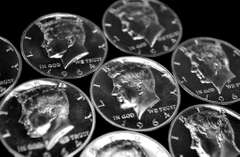 Roll Of 20 1964 Proof Kennedy Half Dollars Accented Hair.