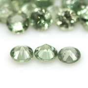 Fantastic 6.24ct diamond cut GREEN Sapphire set