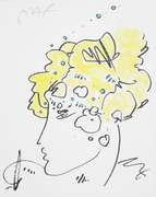 ORIGINAL PAINTING BY PETER MAX BLUSHING BEAUTY. HAND SIGNED  MAX BLUSHING BEAUTY