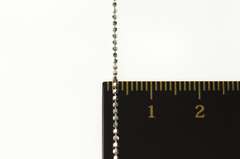 14K White Gold 1.1mm Ball Link Fancy Classic Chain Necklace