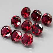 Premium solitaire cut 7.34ct VS Rhodolite Garnet set