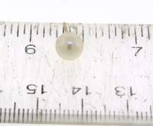 Simple Yellow Gold 6.5mm Pearl Stud Earrings