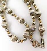 Vintage 2-Tone Sterling Bead Necklace