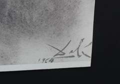 SALVADOR DALI ORIGINAL LITHOGRAPN IN COLORED FROM BIBLE SERIES  GLORIA VULTUS MOYSI 1969  DALI ANTEQUAM EXHIRES DE VULVA SACTIFICAVITE