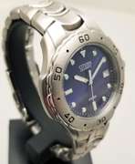 CITIZEN 3 hand and date 40mm men’s watch blue dial 100M water resistance