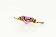14K Yellow Gold Ornate Sim. Amethyst Victorian Star Charm/Pendant