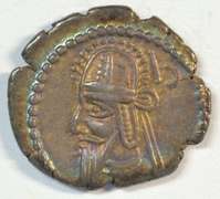 Original Vologases VI Parthia silver Drachm, 208-213 AD