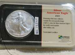 2001 Silver Eagle Cert Unc, Littleton