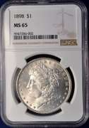 1898 Morgan Silver Dollar NGC MS65.