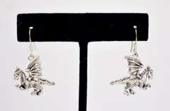 Dragon Sterling Silver Dangle Earrings