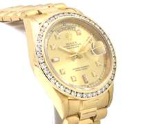 Rolex Day Date President 36mm, 18kt Diamond Bezel Watch