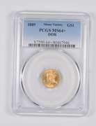 MS64+ 1889 $1.00 Indian Princess Head Gold Minor Variety - DDR - PCGS