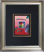 ORIGINAL PAINTING BY PETER MAX SUNSET 2009 HAND SIGNED MAX SUNSET