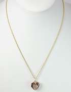 Smokey Quart Heart Necklace, 14KT