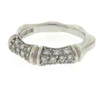 Sterling Silver Byzantine Bracelet and CZ Ring