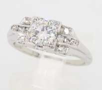 18k Art Deco Diamond Ring