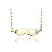 18K Gold over Sterling Silver Polished Infinity Necklace