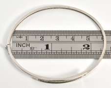 White Gold Invisibly Set Diamond Bangle