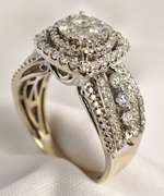 Diamond Laden Modern Cluster Ring