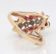Popular Ruby and Diamond Waterfall Ring