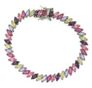 Sterling Silver Multi Gemstone Bracelet