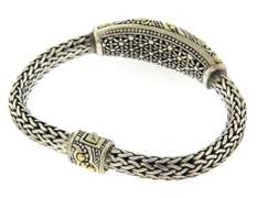 Sterling Silver Byzantine Bracelet and CZ Ring
