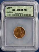 1909 Wheat Cent ICG MS65 RB