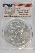 Flawless PCGS MS70 graded 2018 First Strike Silver Eagle