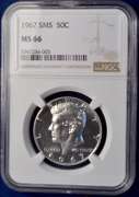 Lot Of 3 SMS Kennedy Half Dollars Graded By NGC MS66-MS67