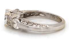 PreciousWhite Gold 1.03ctw Diamond Engagement Ring
