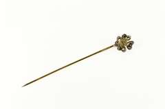 Gold Filled Retro Heart Leaf Clover Shamrock Lucky Pin/Brooch