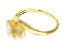14K Yellow Gold 0.30 Ctw Marquise Diamond Engagement Ring
