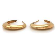 Chic 14kt YG Knife Edge Hoop Earrings