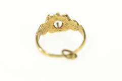 14K Yellow Gold Victorian Ornate Engagement Ring CZ Charm/Pendant