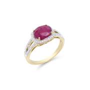 14KT Yellow Gold 2.05ct Ruby and Diamond Ring