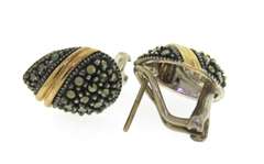 Sterling Silver And 14KT Gold Earrings
