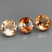 Matched! 3 piece 14.12ct full fire Imperial Topaz set