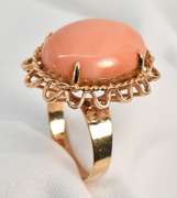 Fashionable Estate Coral Ring