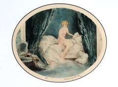 ORIGINAL WATERCOLORING BY LOUIS ICART BLUE ALCOVE 1929. SIGNED  ICART BLUE ALCOVE