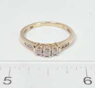 Sweet Diamond Engagement Ring in Yellow Gold