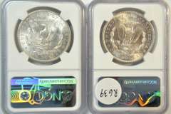 Blazing 1902-O & 1904-O Morgan Silver Dollars. NGC MS64