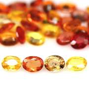 6.78ct heated only Autumn leave Sapphire set