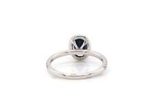 Radiant 10kt White Gold Sapphire & Diamond Cocktail Ring