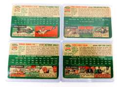 4 Topps 1954 Baseball Cards
