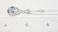 Multi-Gem Pendant & Chain, Sterling