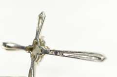 10K White Gold Diamond Classic Cross Christian Faith Pendant